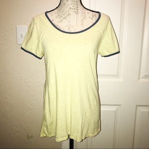 LulaRoe Classic Tee Solid Yellow Tiny Orange Dots